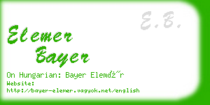 elemer bayer business card